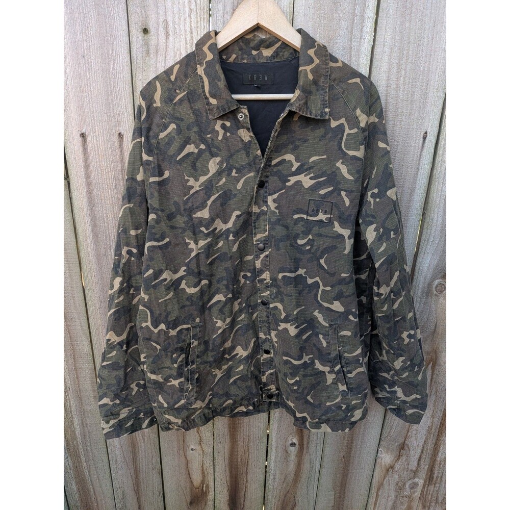 KR3W Buttermaker Jacket Camo Ripstop Large Snap K2231501